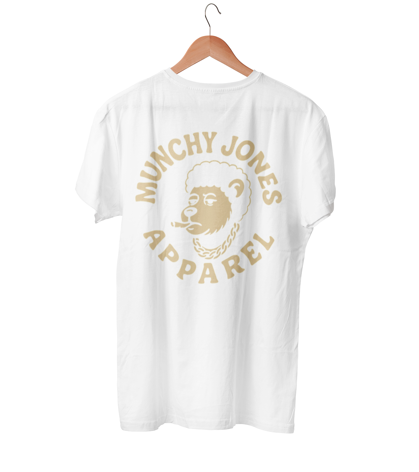 White/Tan MJ apparel simple graphic Tee